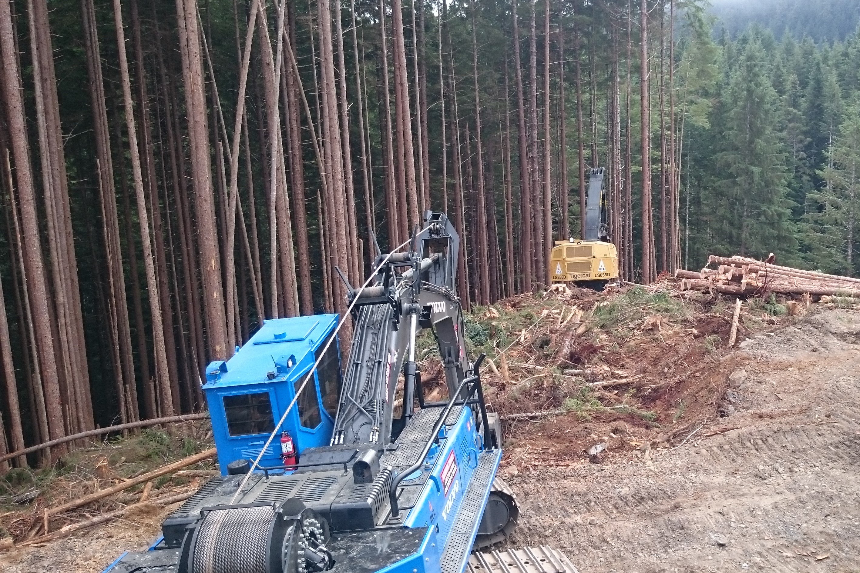 Hyde creek logging steep slopes