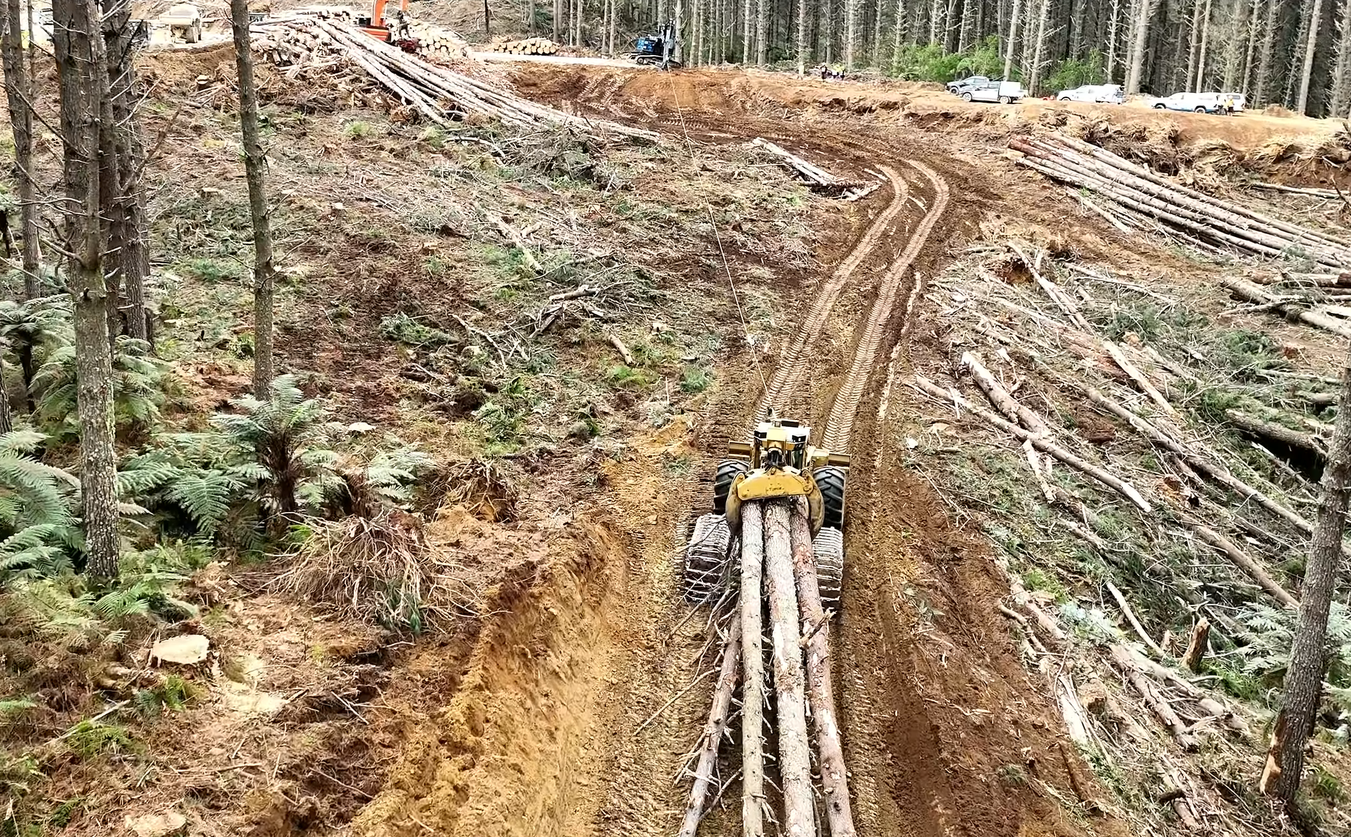 Wild Hog Logging Falcon Winch Assist With Tigercat Skidder and Felling Machines 00-01-59-1